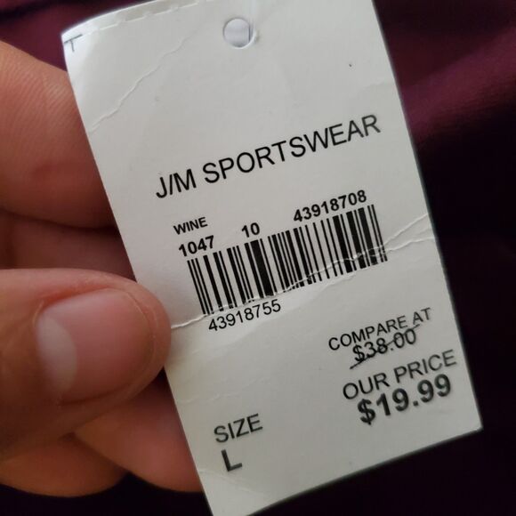 C Established 1946 Straight Pants with seam down front burgundy size Large NWT - Picture 5 of 8